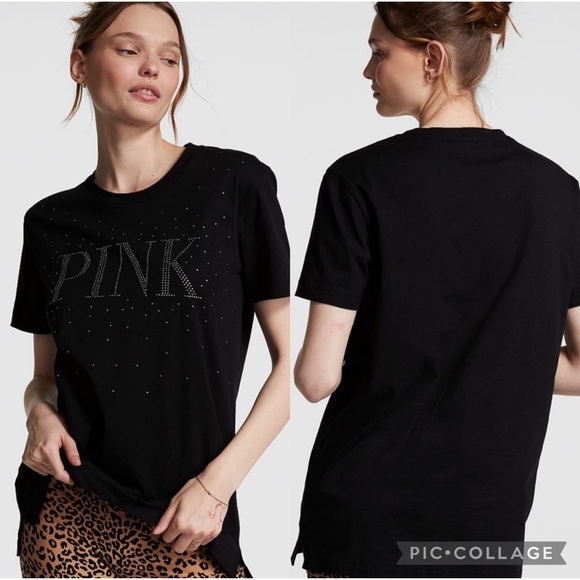 PINK OVERSIZED SHORT-SLEEVE CAMPUS T-SHIRT - Picture 1 of 1